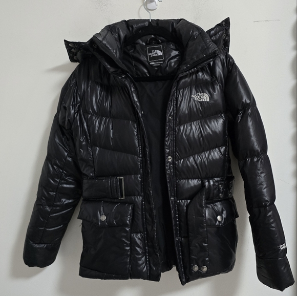 The North Face black Menlo belted puffer down jacket size S - Picture 7 of 15